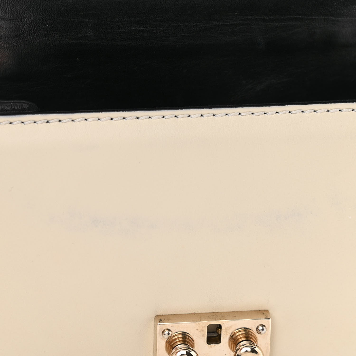 Valentino Garavani Vitello Mini Glam Lock Rockstud Flap Black Light Ivory 11 of 11