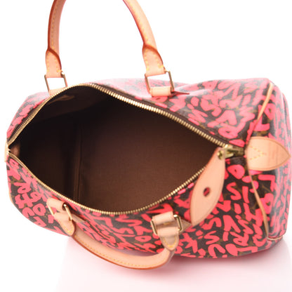 Louis Vuitton Monogram Graffiti Speedy 30 Fuchsia 5 of 7