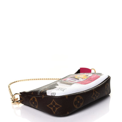 Louis Vuitton Monogram 2019 Christmas Animation Mini Courchevel Pochette Accessories Fuchsia 3 of 6