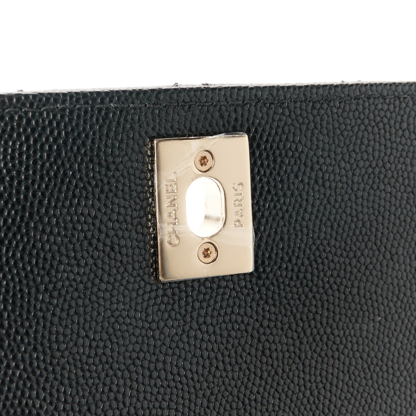 Caviar Quilted Mini Coco Handle Flap Black