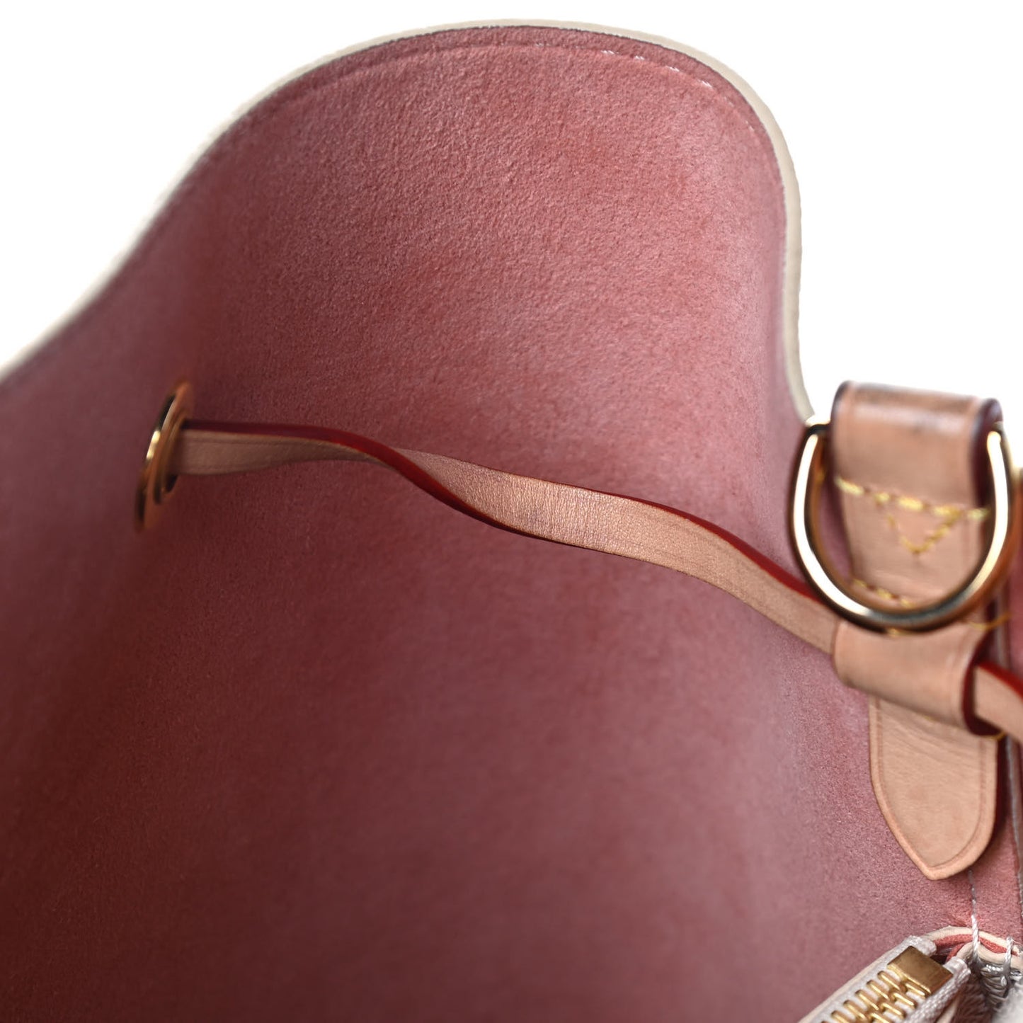 Damier Azur Braided Neonoe MM Peach Cream