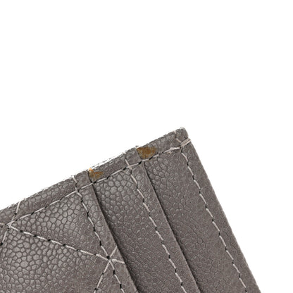Chanel Caviar Quilted Boy Card Holder Grey 8 of 12