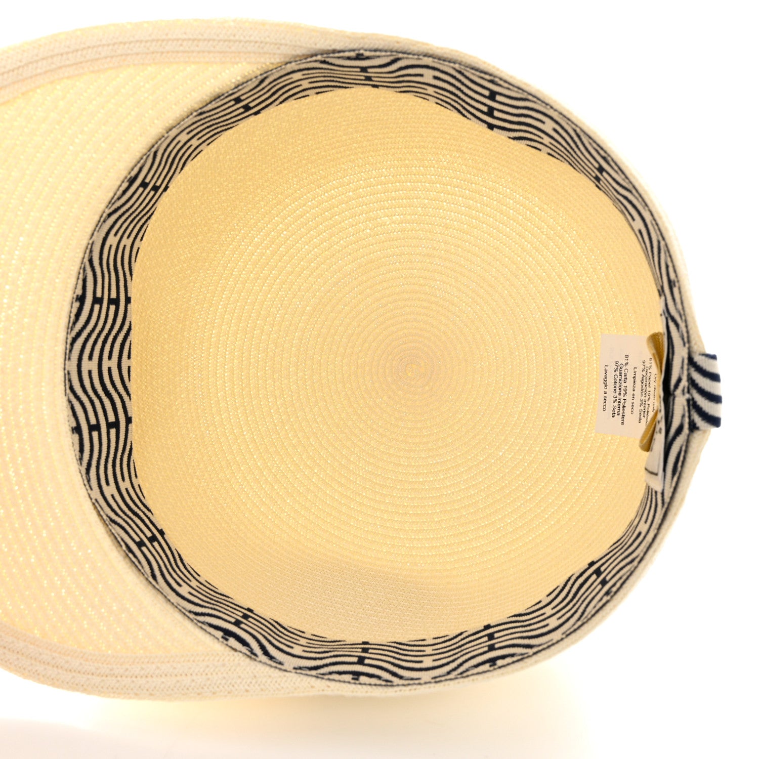 Hermes Emma Cap 56 Naturel Ecru Marine 7 of 10