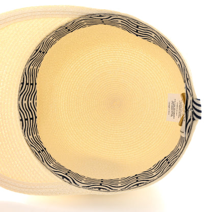 Hermes Emma Cap 56 Naturel Ecru Marine 7 of 10