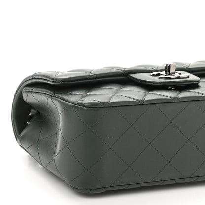 Chanel Lambskin Quilted Mini Rectangular Flap Green 8 of 9