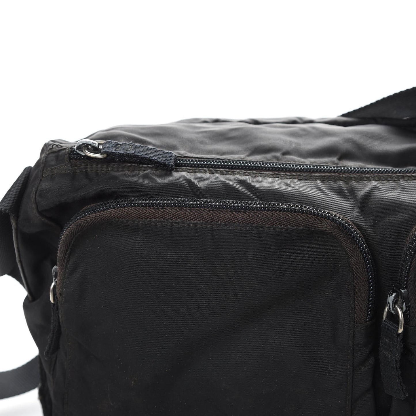 Nylon Vela Sport Messenger Bag Black