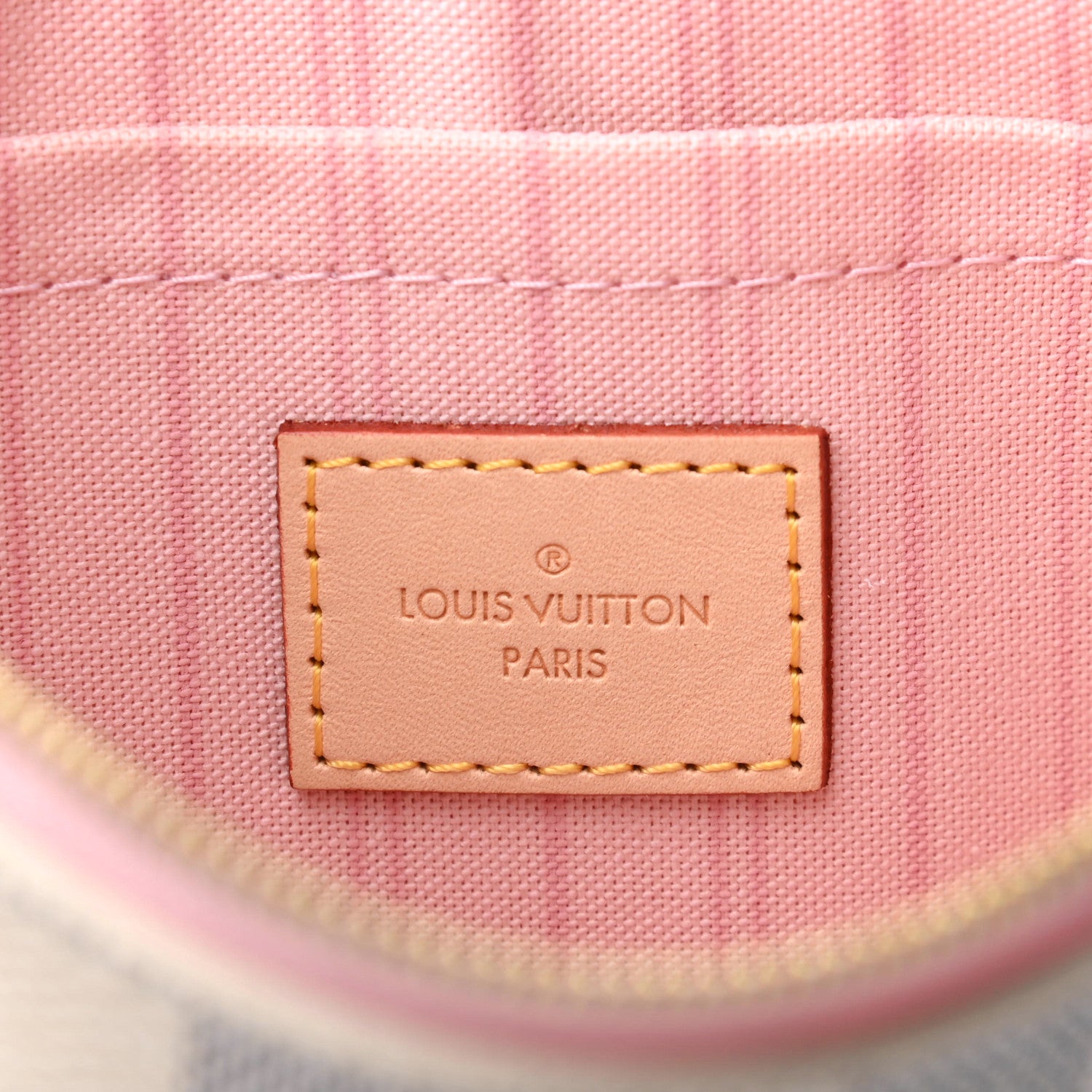 Louis Vuitton Damier Azur Neverfull MM GM Pochette Rose Ballerine 6 of 7