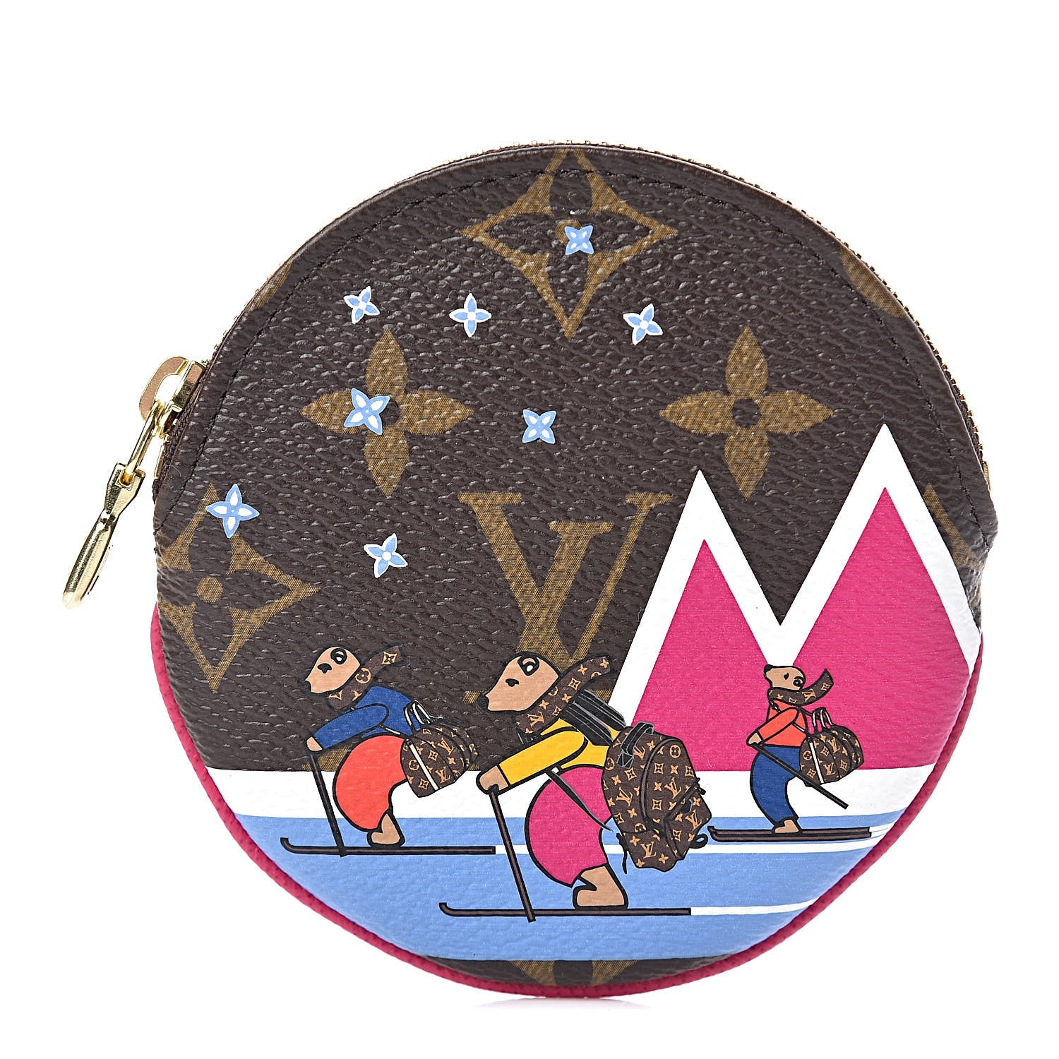 Louis Vuitton Monogram 2018 Christmas Animation Round Coin Purse 1 of 8
