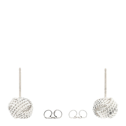 Tiffany Sterling Silver Twist Knot Earrings 3 of 4