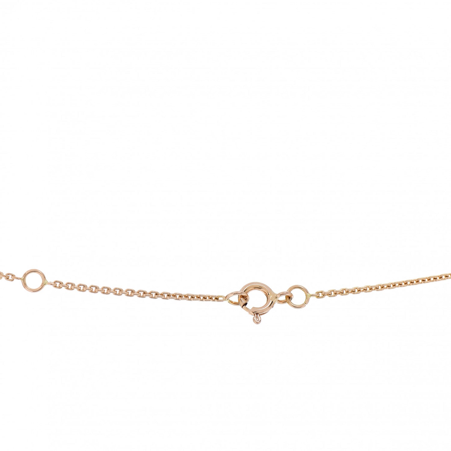18K Pink Gold Diamond Small LV Volt One Pendant Necklace