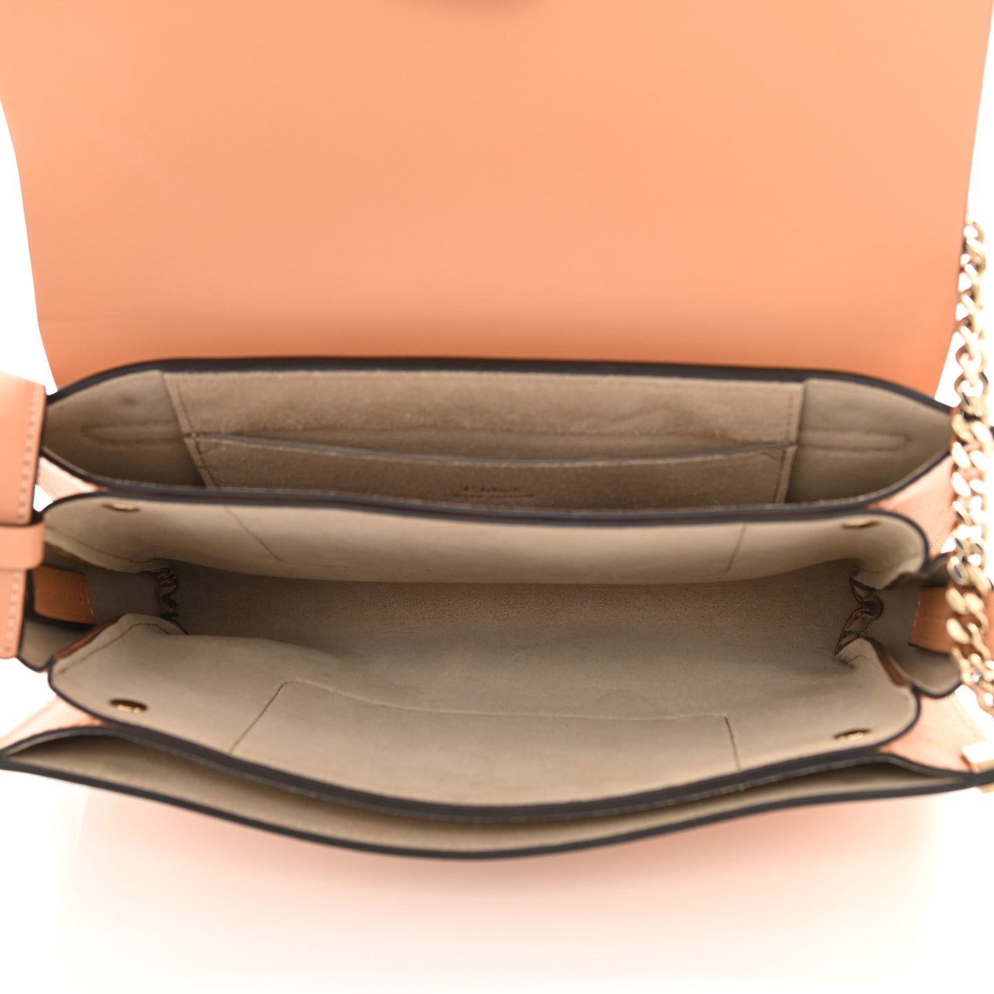 Suede Calfskin Small Faye Shoulder Bag Marrone