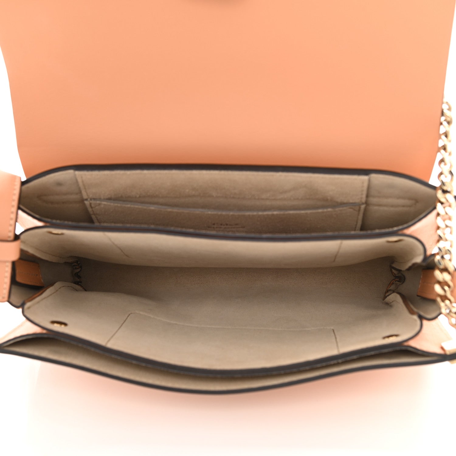 Chloe Suede Calfskin Small Faye Shoulder Bag Marrone 5 of 9