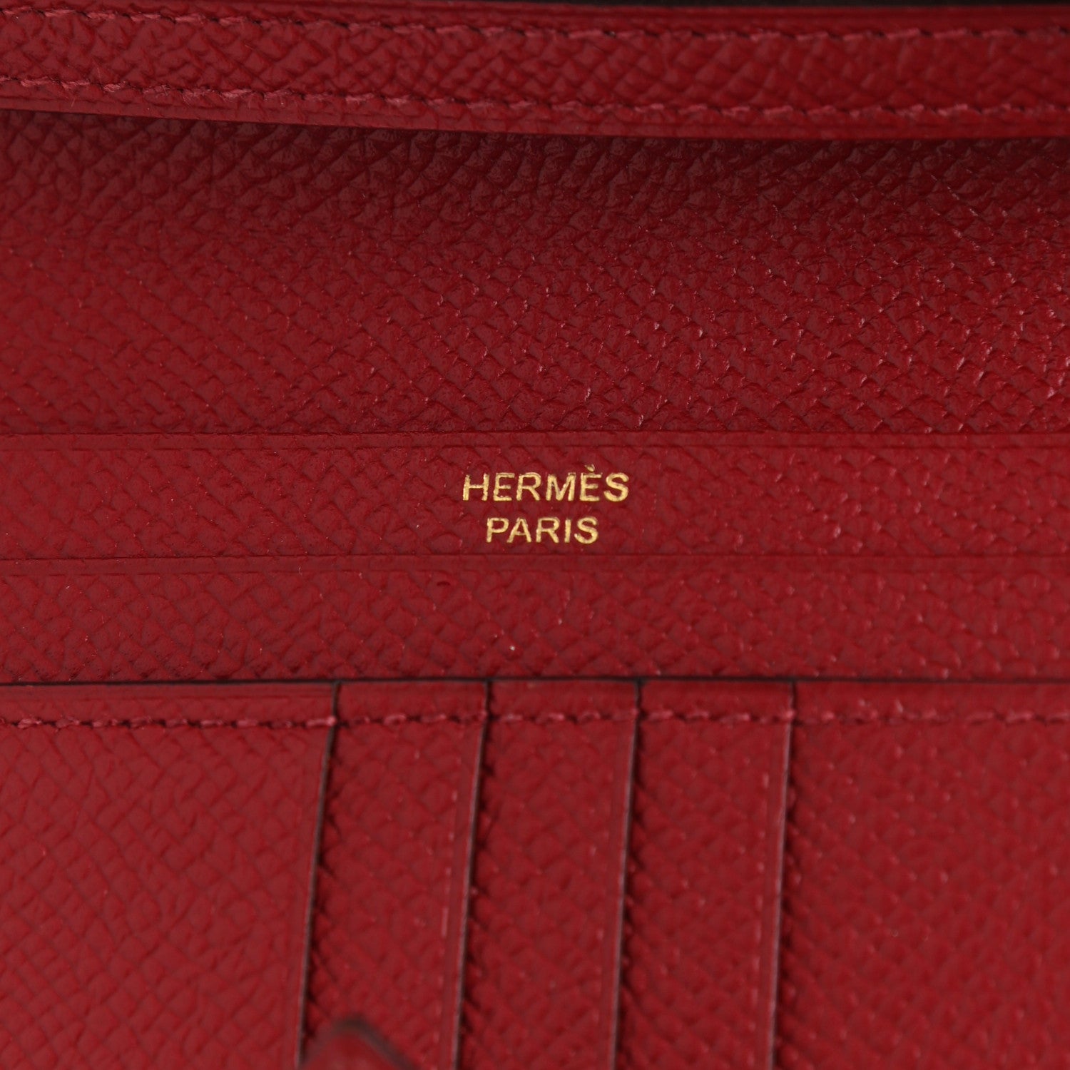 Hermes Epsom Bearn Compact Wallet Rouge Grenat 6 of 10