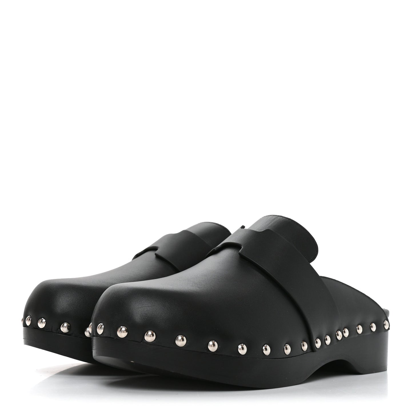 Calfskin Calya Mules 37 Black