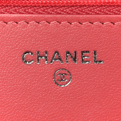 Chanel Lambskin Quilted Wallet On Chain WOC Pink 6 of 11