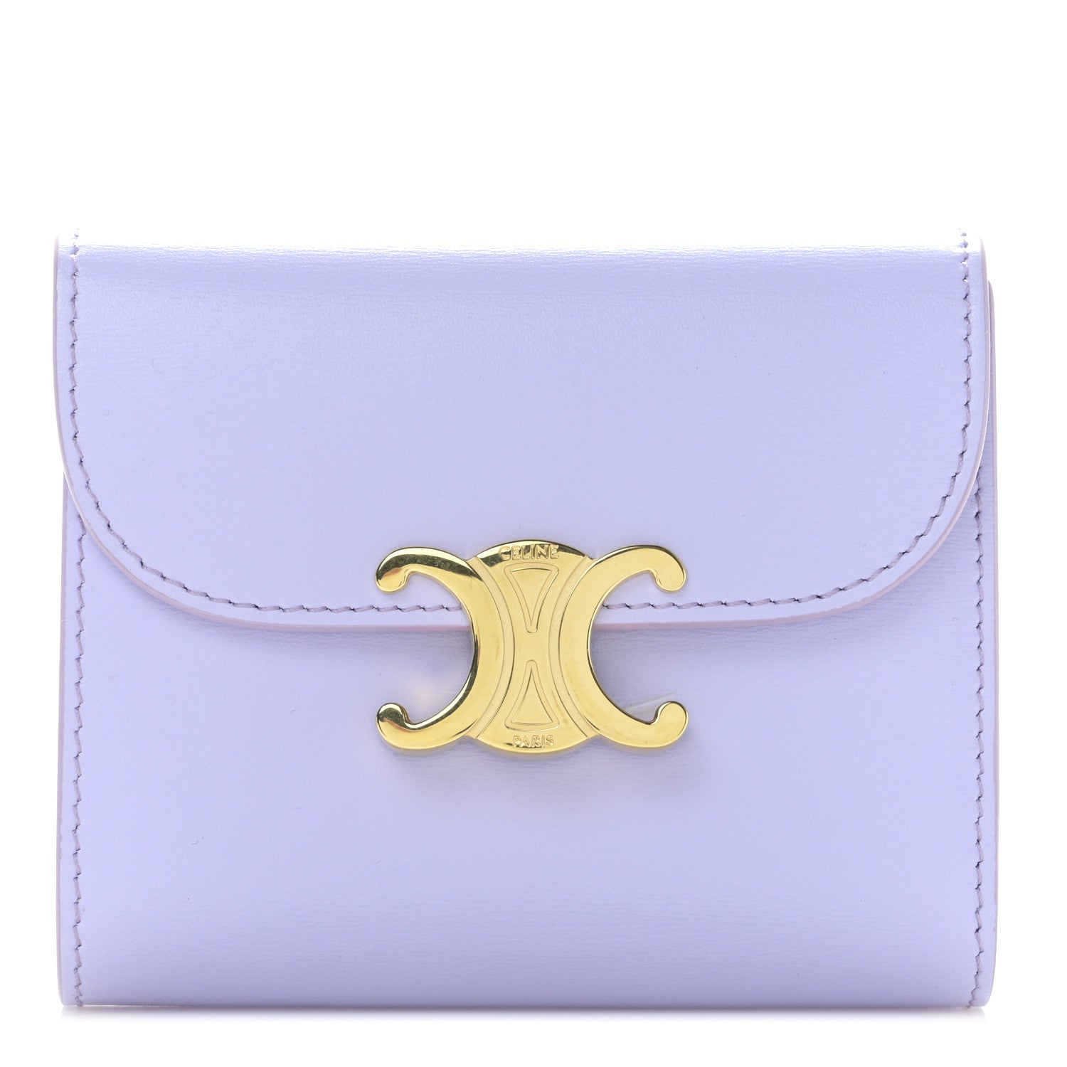 Celine Shiny Smooth Lambskin Small Triomphe Wallet Light Lilac 1 of 9