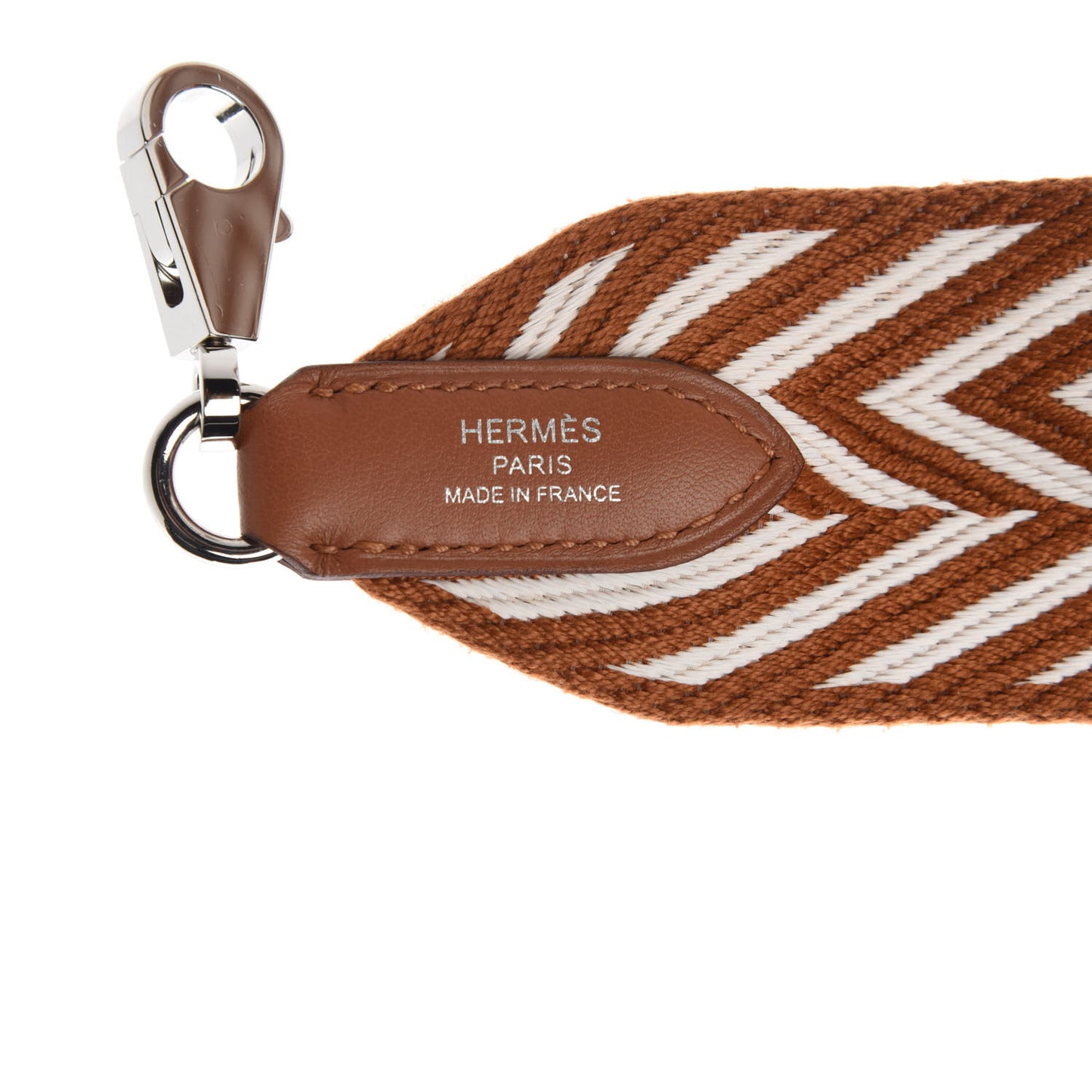 Toile Swift 50mm Sangle ZigZag Shoulder Strap Gold White