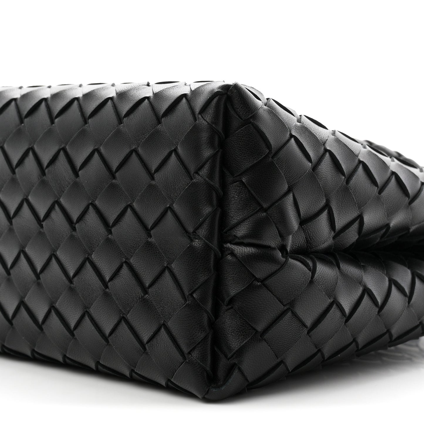 Nappa Intrecciato Medium Andiamo Shoulder Bag Black