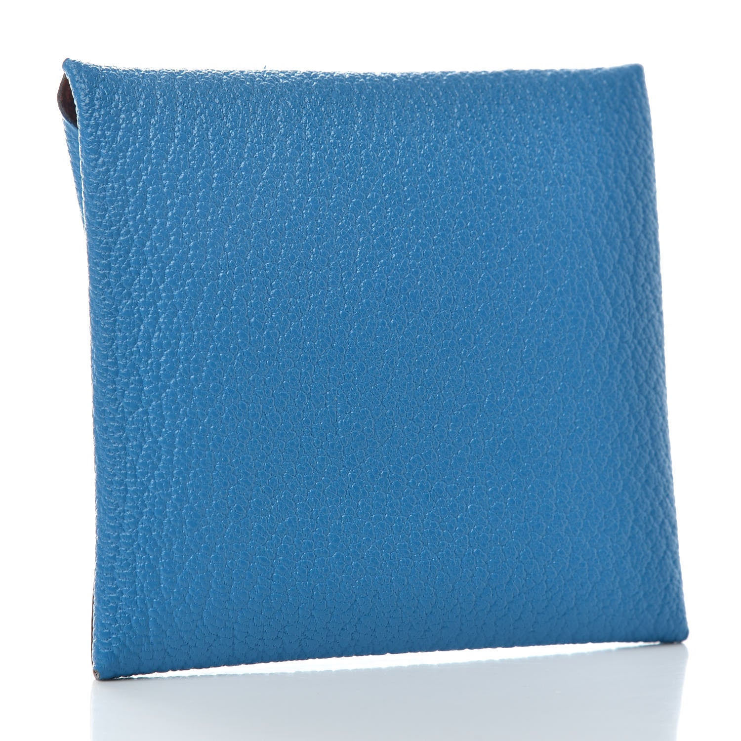 Hermes Chevre Mysore Bastia Verso Coin Purse Bleu Frida Cuivre 3 of 7