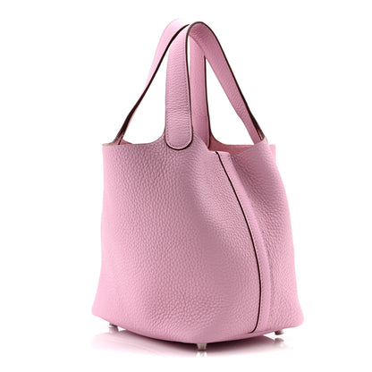 Hermes Taurillon Clemence Picotin Lock 18 PM Mauve Sylvestre 3 of 8