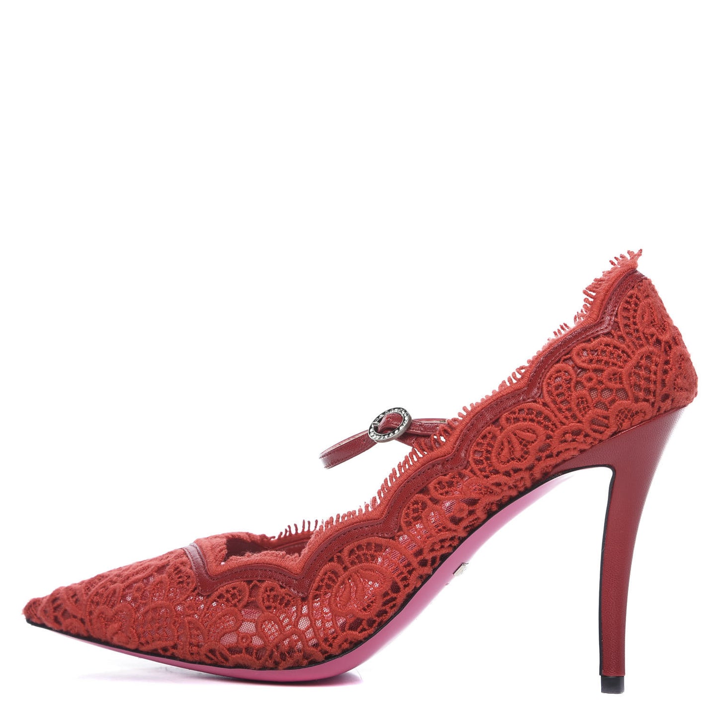 Lace Pizzo Venice Pumps 39 Hibiscus Red