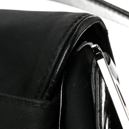 Christian Dior Canvas Patent Calfskin Saddle Bag Black 18 of 19