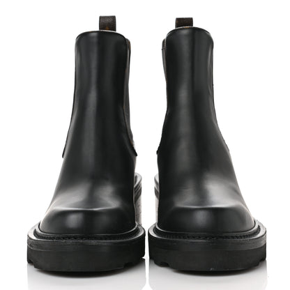 Louis Vuitton Calfskin Monogram Beaubourg Ankle Boots 40.5 Black 2 of 8