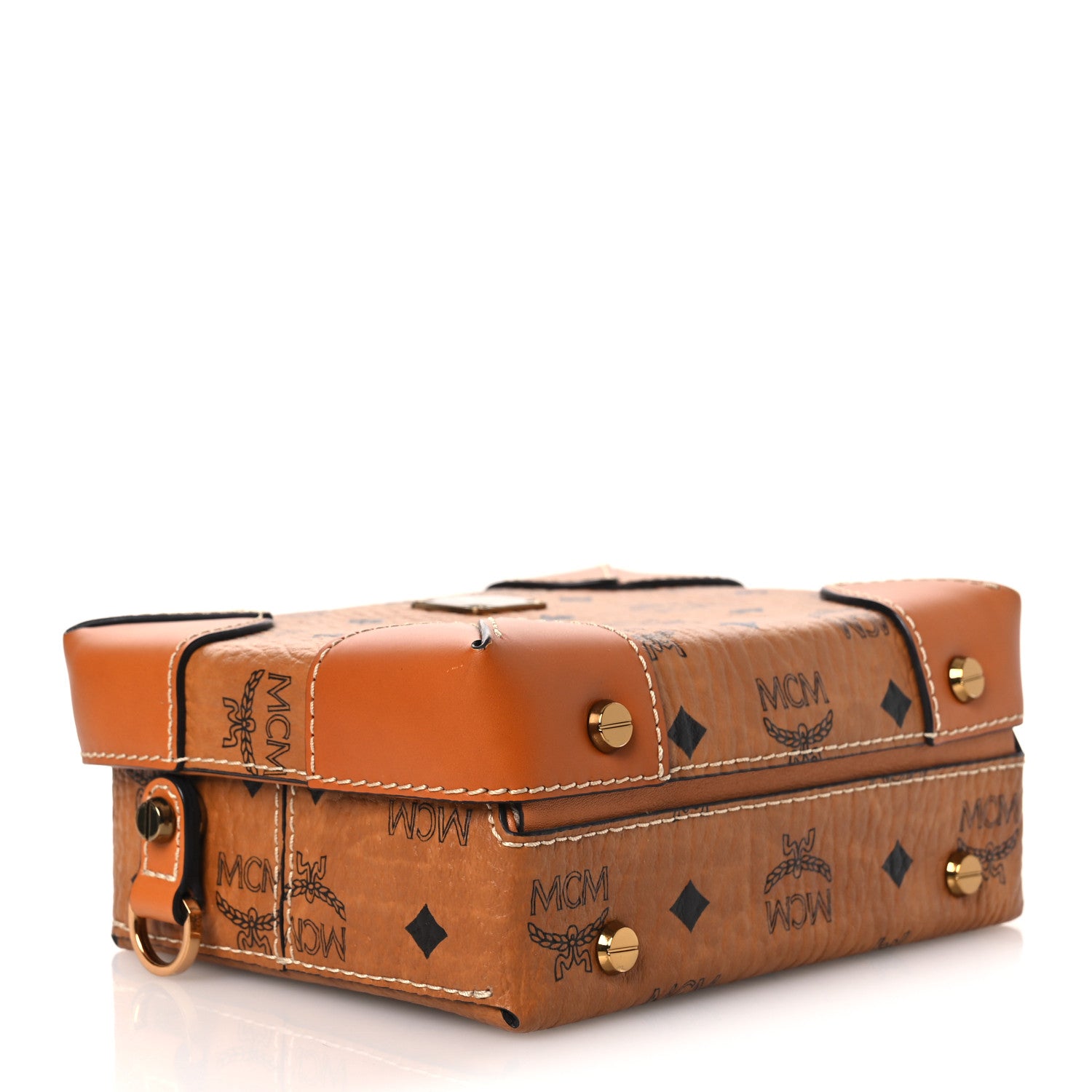 MCM Visetos Soft Berlin Crossbody Cognac 4 of 12