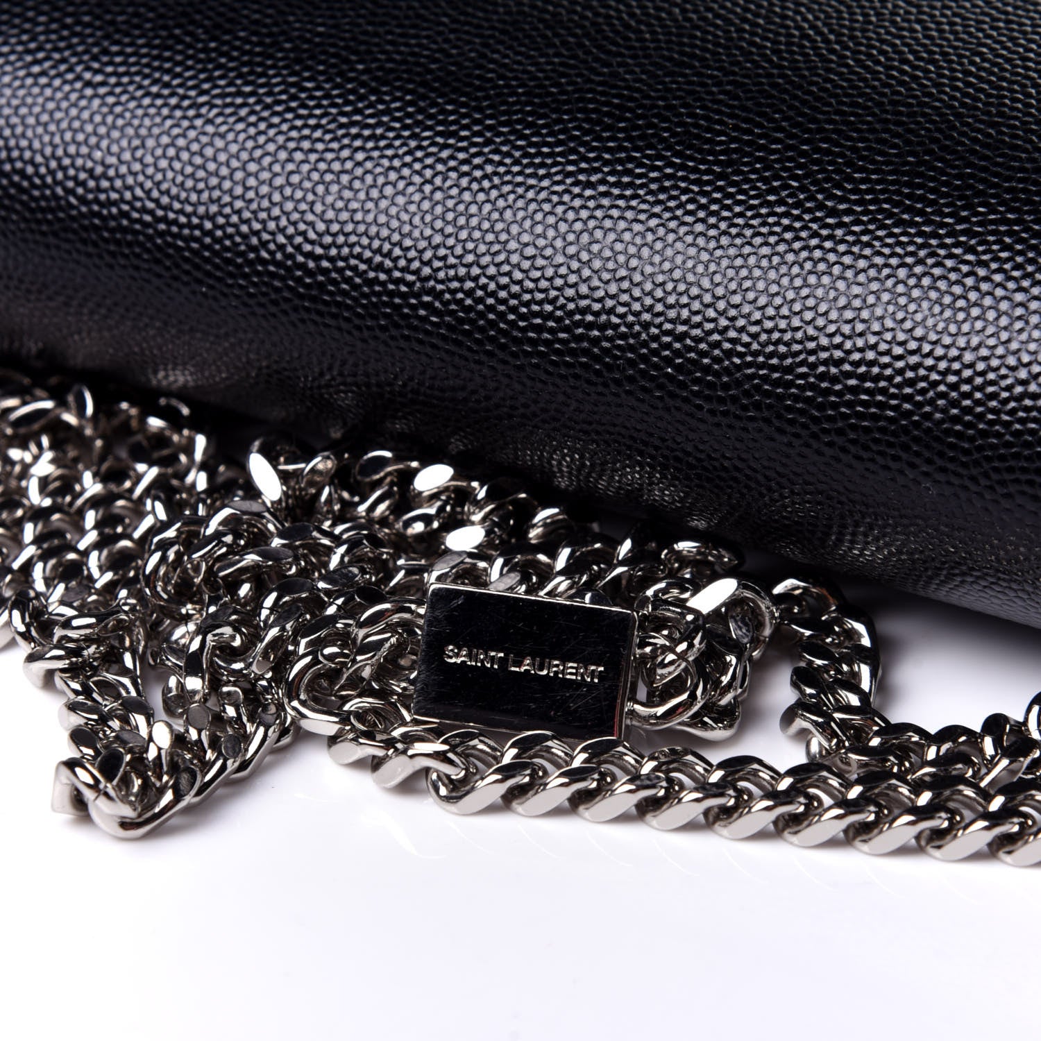 Saint Laurent Grain De Poudre Medium Classic Monogram Kate Satchel Black 13 of 13