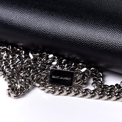 Saint Laurent Grain De Poudre Medium Classic Monogram Kate Satchel Black 13 of 13
