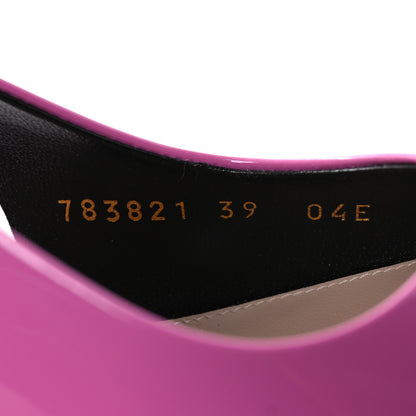 Gucci Vernice Crystal Nappa Charlotte Signoria 105 Slingback Pumps 39 Libre Pink 10 of 13