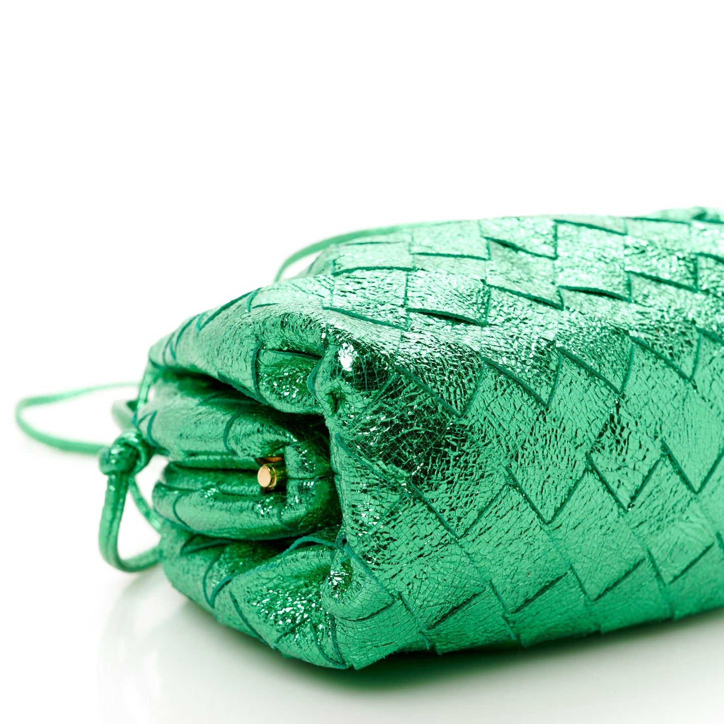 Metallic Nappa Intrecciato The Mini Pouch Parakeet