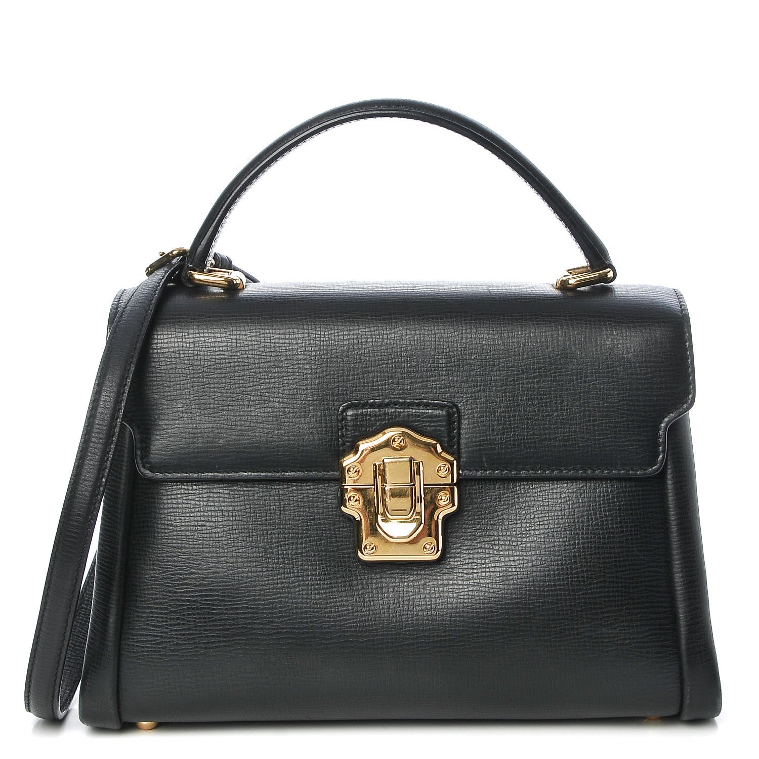 Dolce & Gabbana Calfskin Lucia Top Handle Tote Black 1 of 6