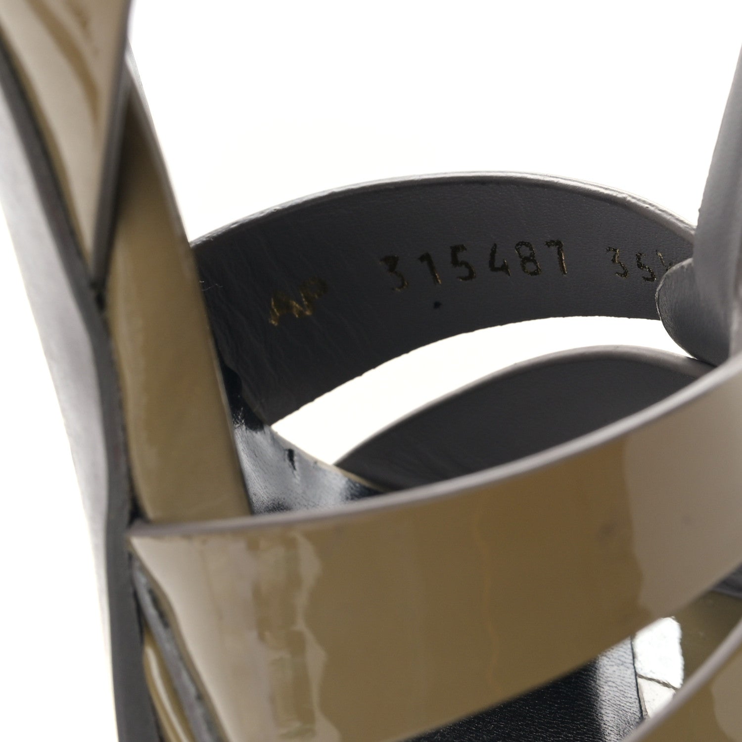 Saint Laurent Patent Tribute 105 Platform Sandals 35.5 Fog 8 of 8