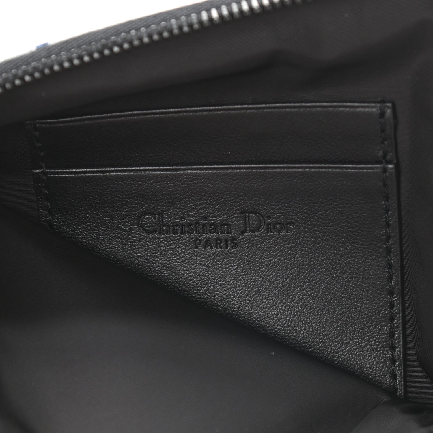Christian Dior Technical Fabric Embroidered Palm Tree Toile De Jouy DiorTravel Multifunction Pouch Blue 8 of 10