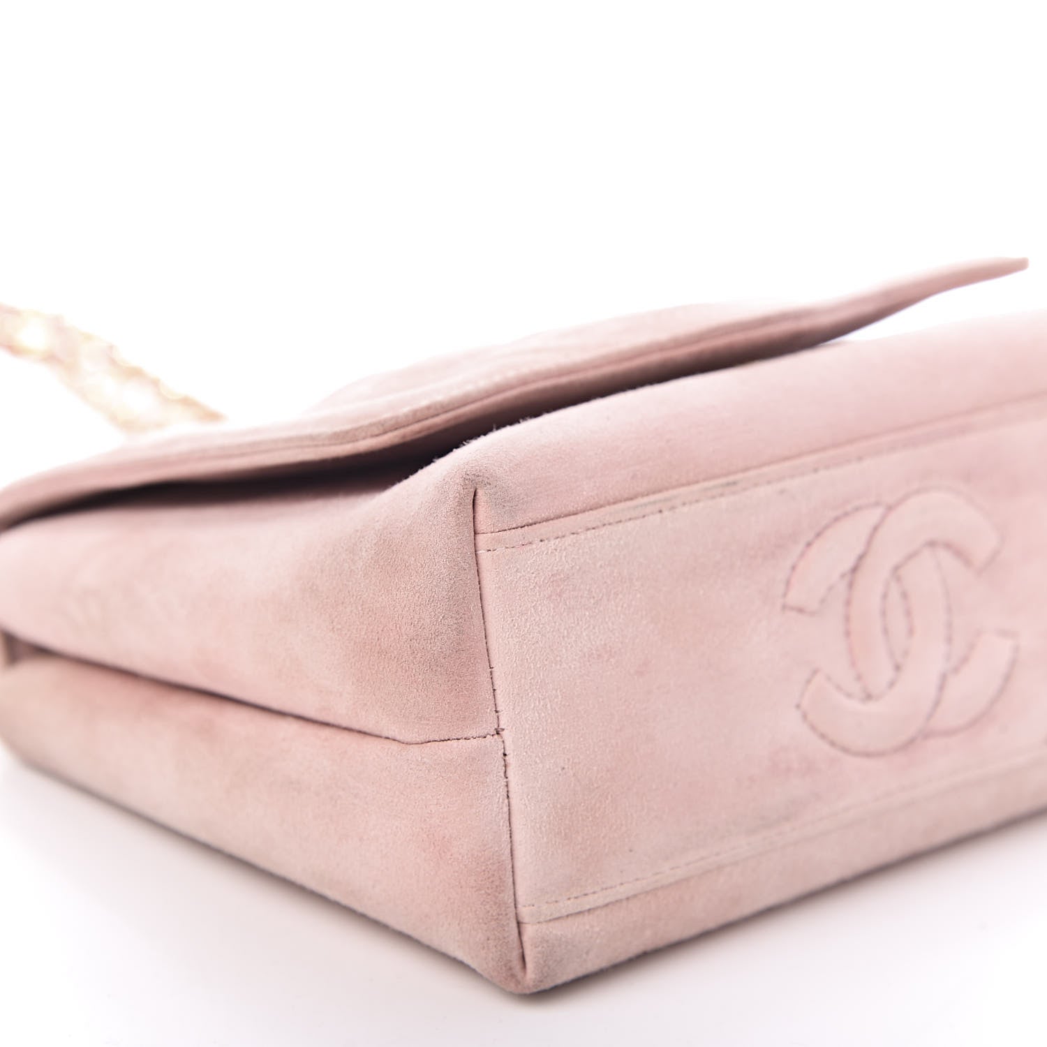 Chanel Suede Camellia Mini Flap Pink 7 of 15