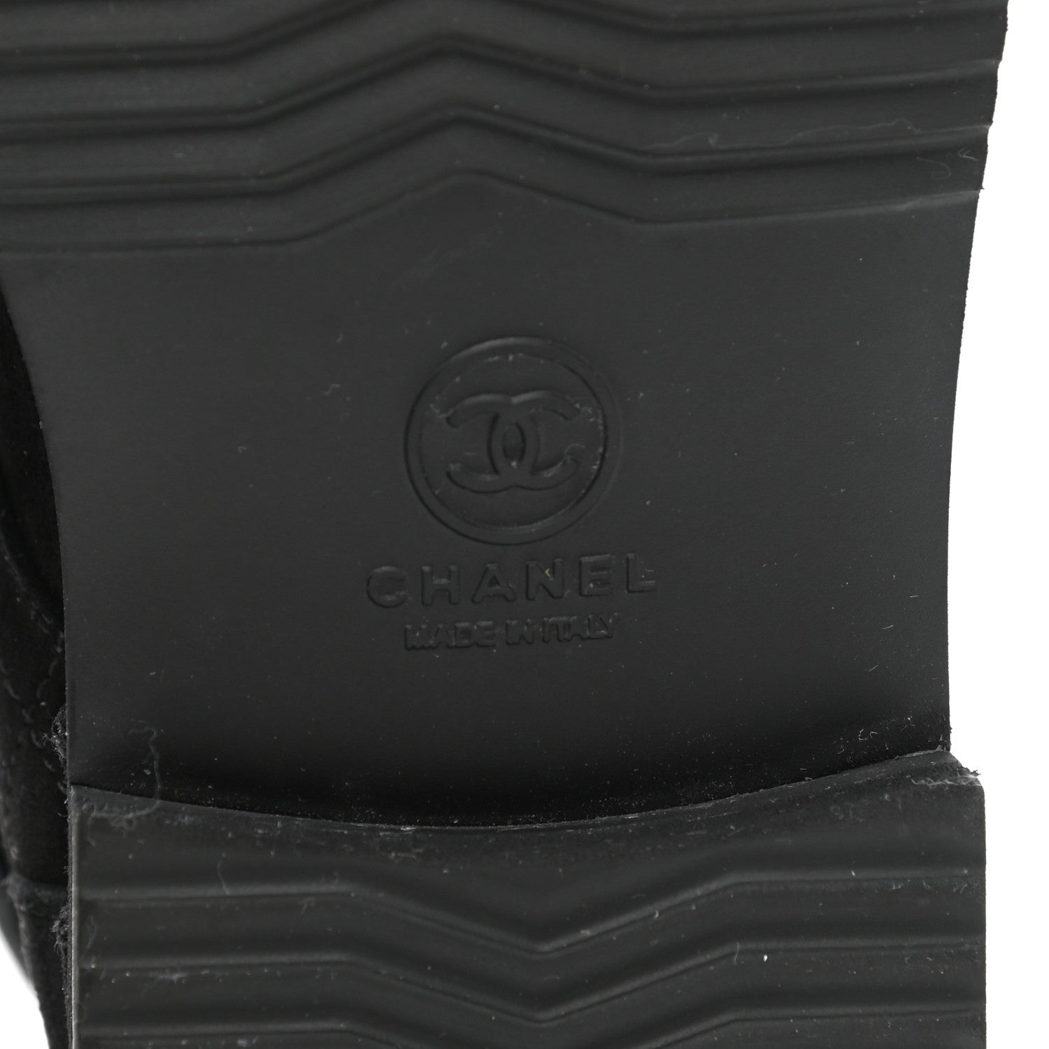 Chanel Suede Calfskin Quilted Combat Short Boots 38.5 Black 6 of 9