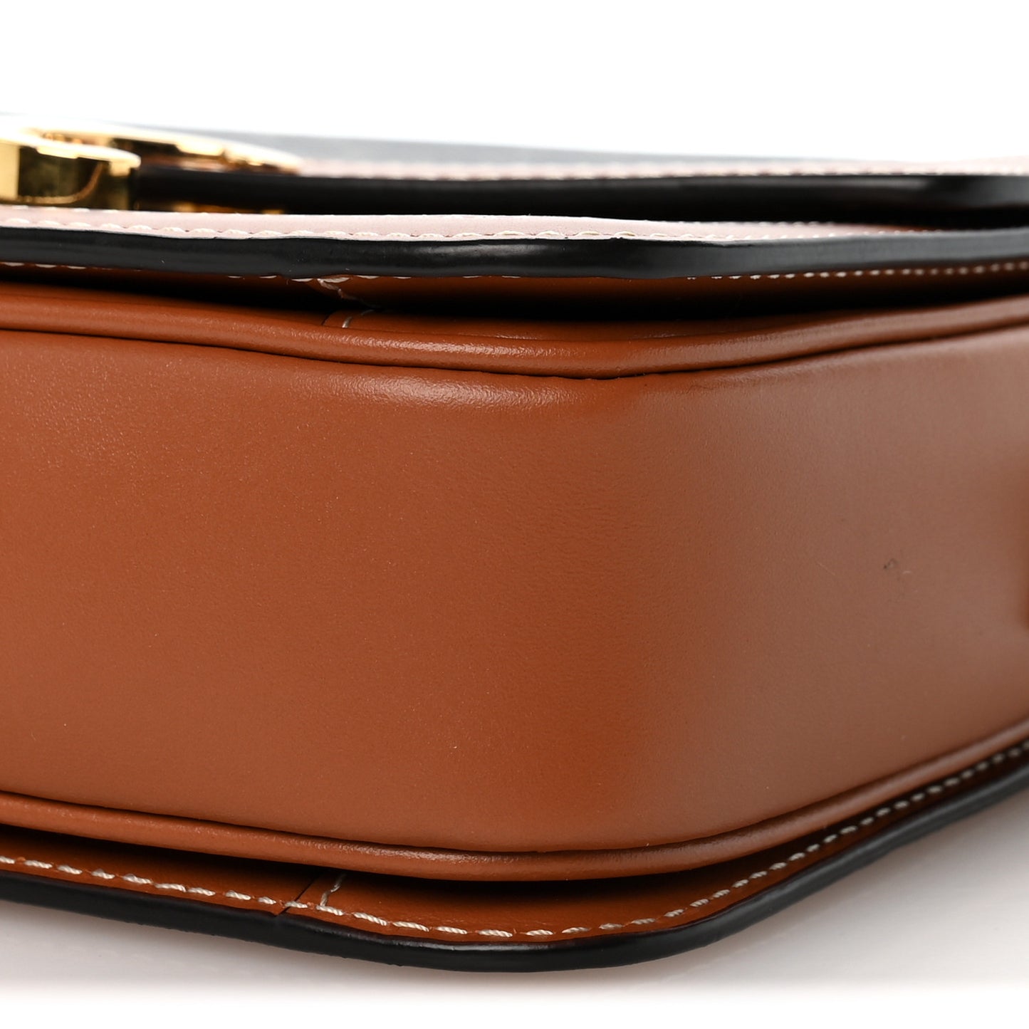 Calfskin Triomphe Canvas Teen Triomphe Bag Tan