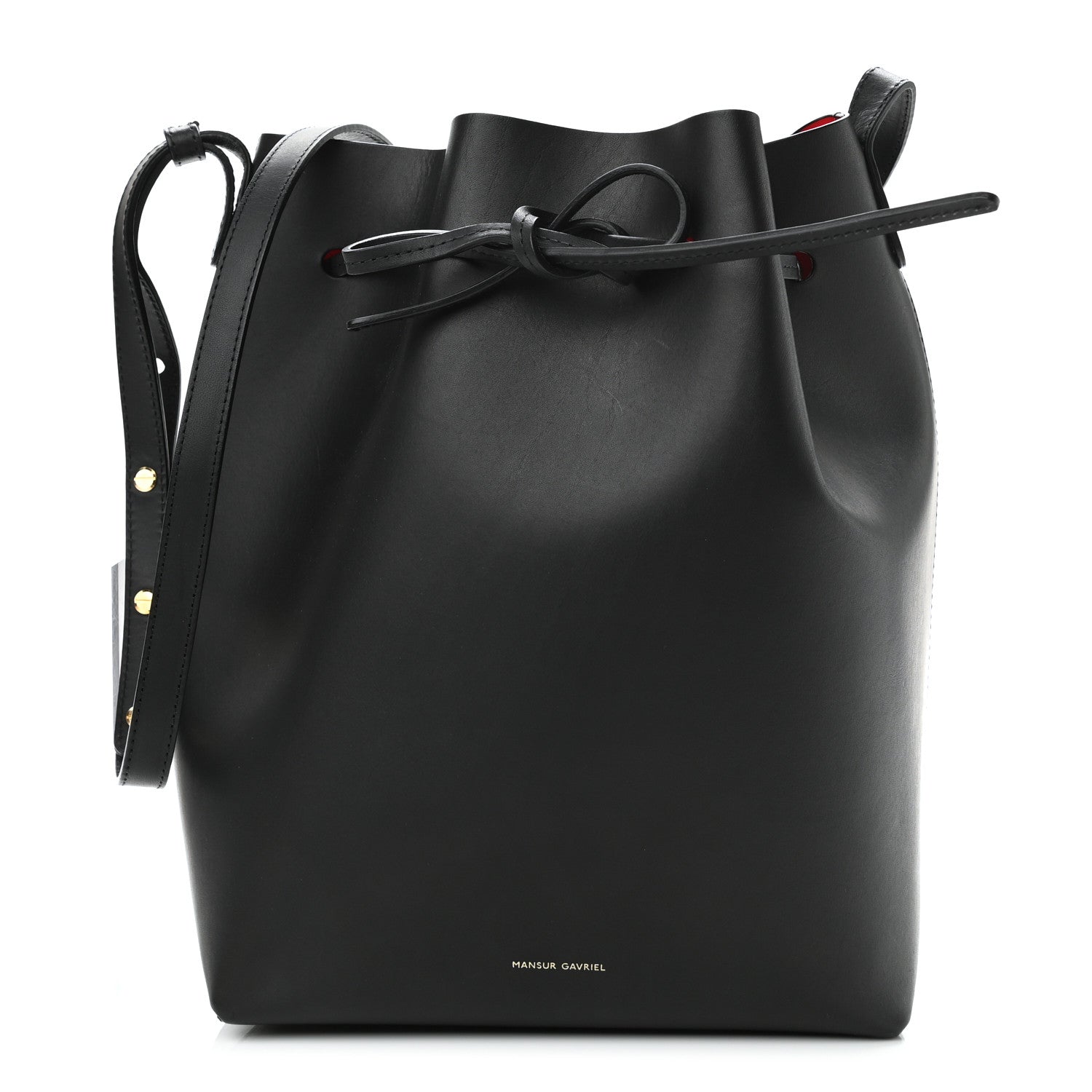 Mansur Gavriel Calfskin Mini Bucket Bag Black Flamma 1 of 8