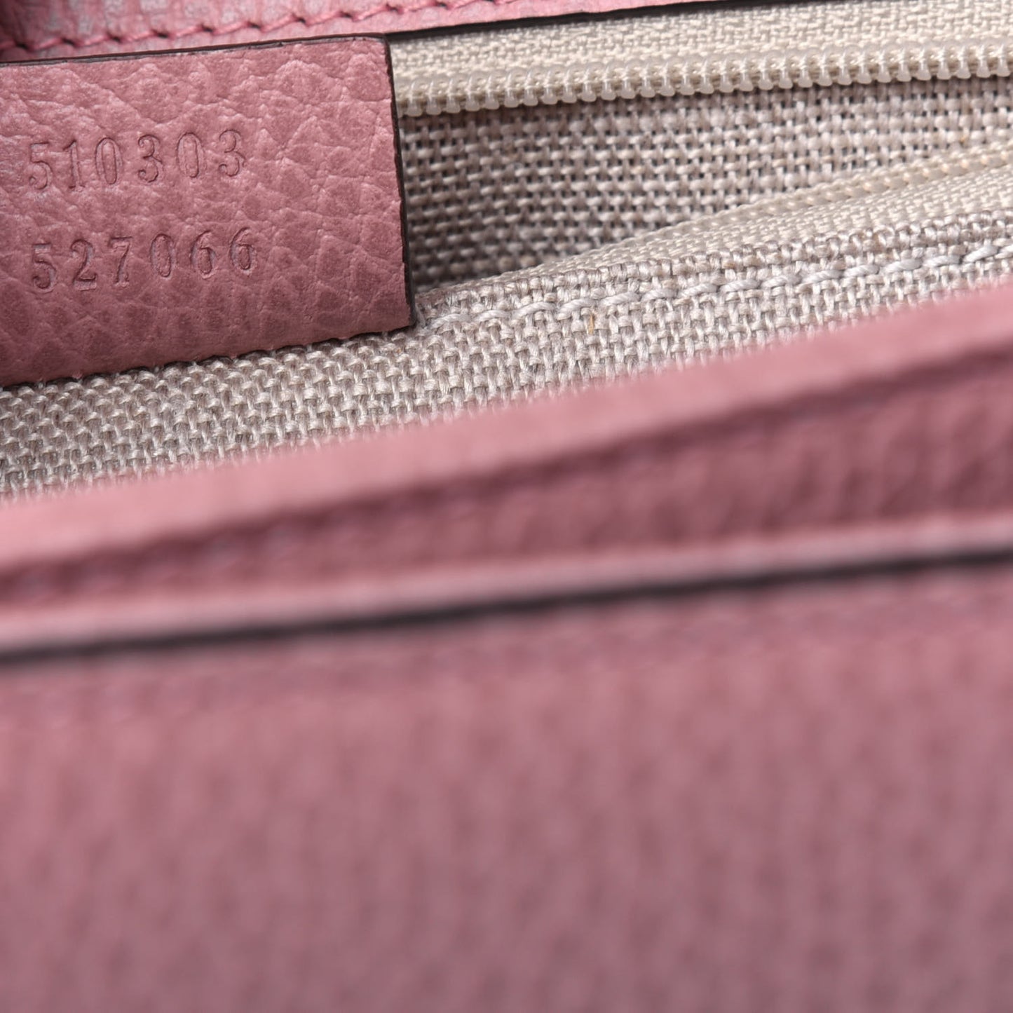 Dollar Calfskin Interlocking G Shoulder Bag Soft Pink