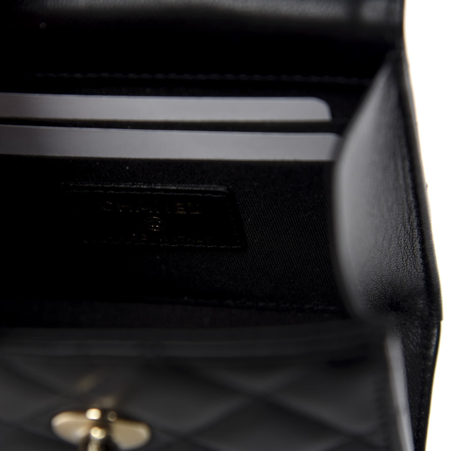 Chanel Lambskin Quilted Mini Trendy CC Chain Wallet Black 7 of 10