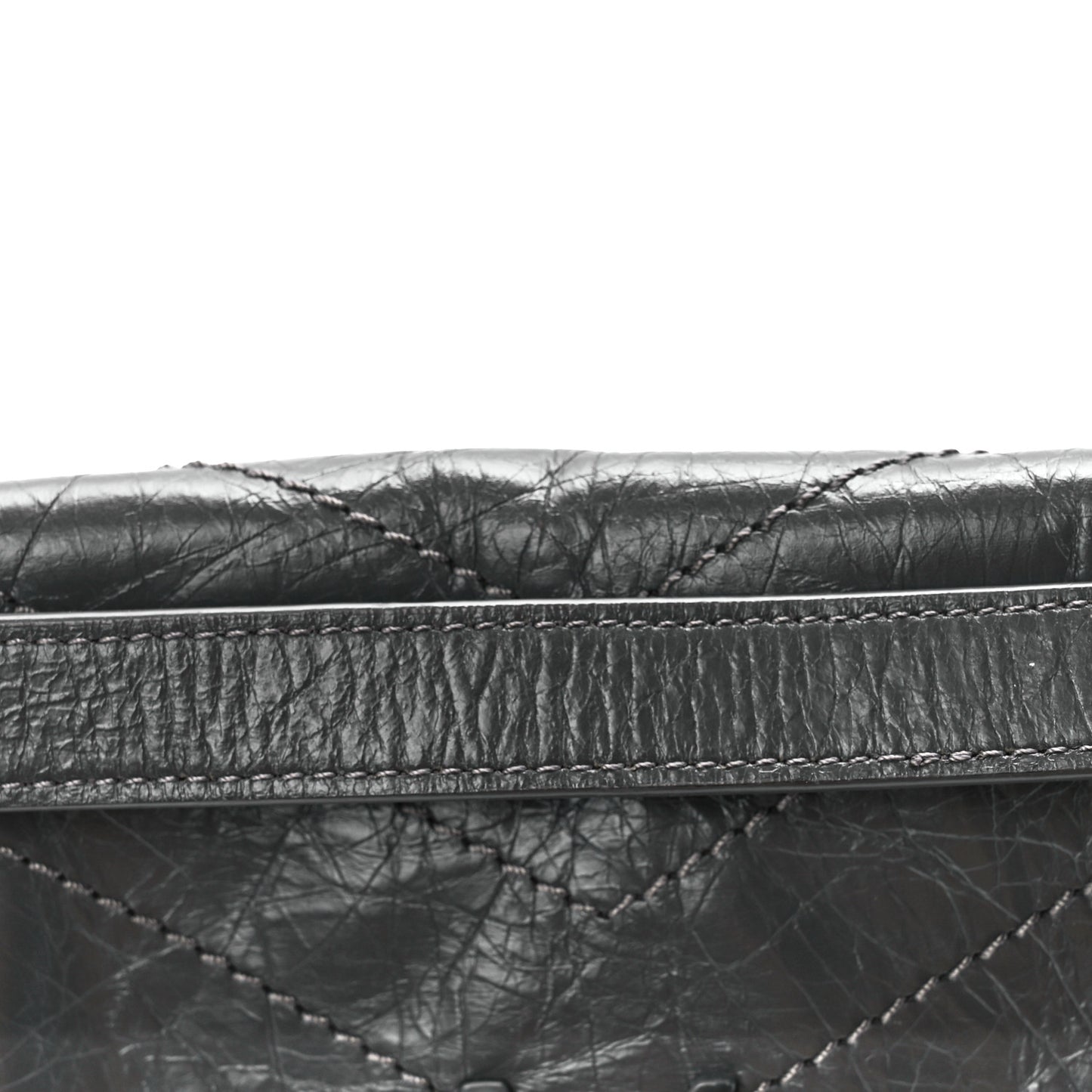 Crinkled Calfskin Matelasse Monogram Baby Niki Chain Satchel Storm