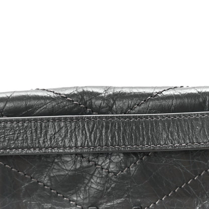 Saint Laurent Crinkled Calfskin Matelasse Monogram Baby Niki Chain Satchel Storm 8 of 11
