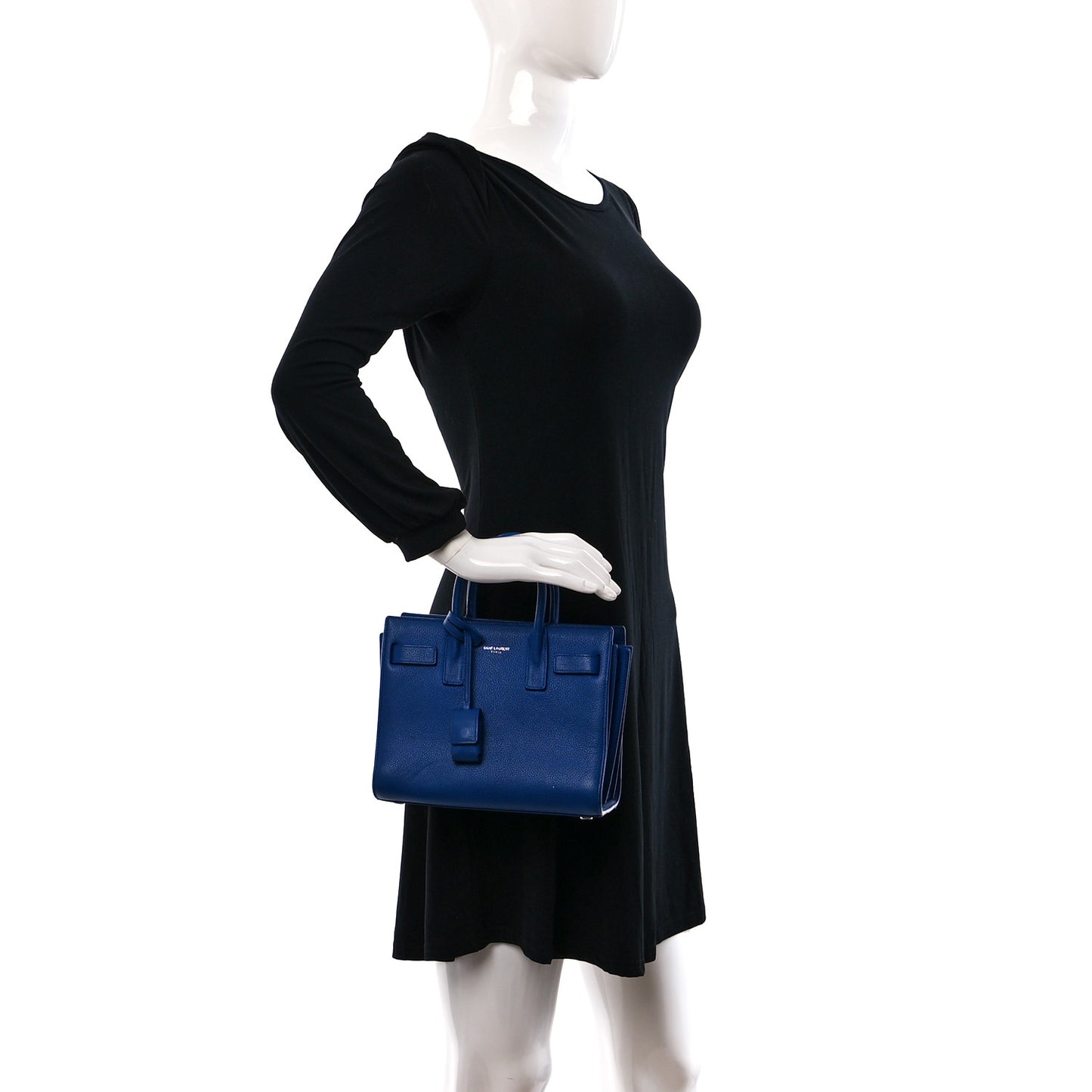 Grained Calfskin Nano Sac De Jour Royal Blue