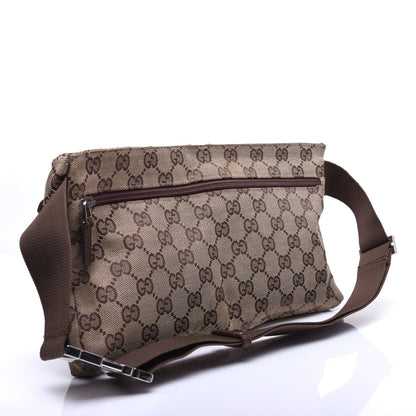 Gucci GG Monogram Double Pocket Belt Bag Dark Brown 3 of 19