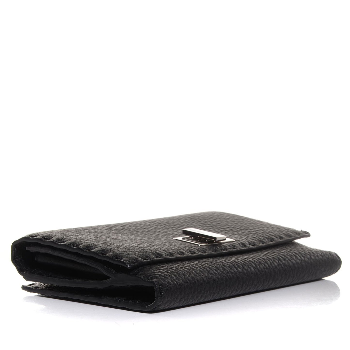 Cuoio Romano Selleria Peekaboo Continental Wallet Black