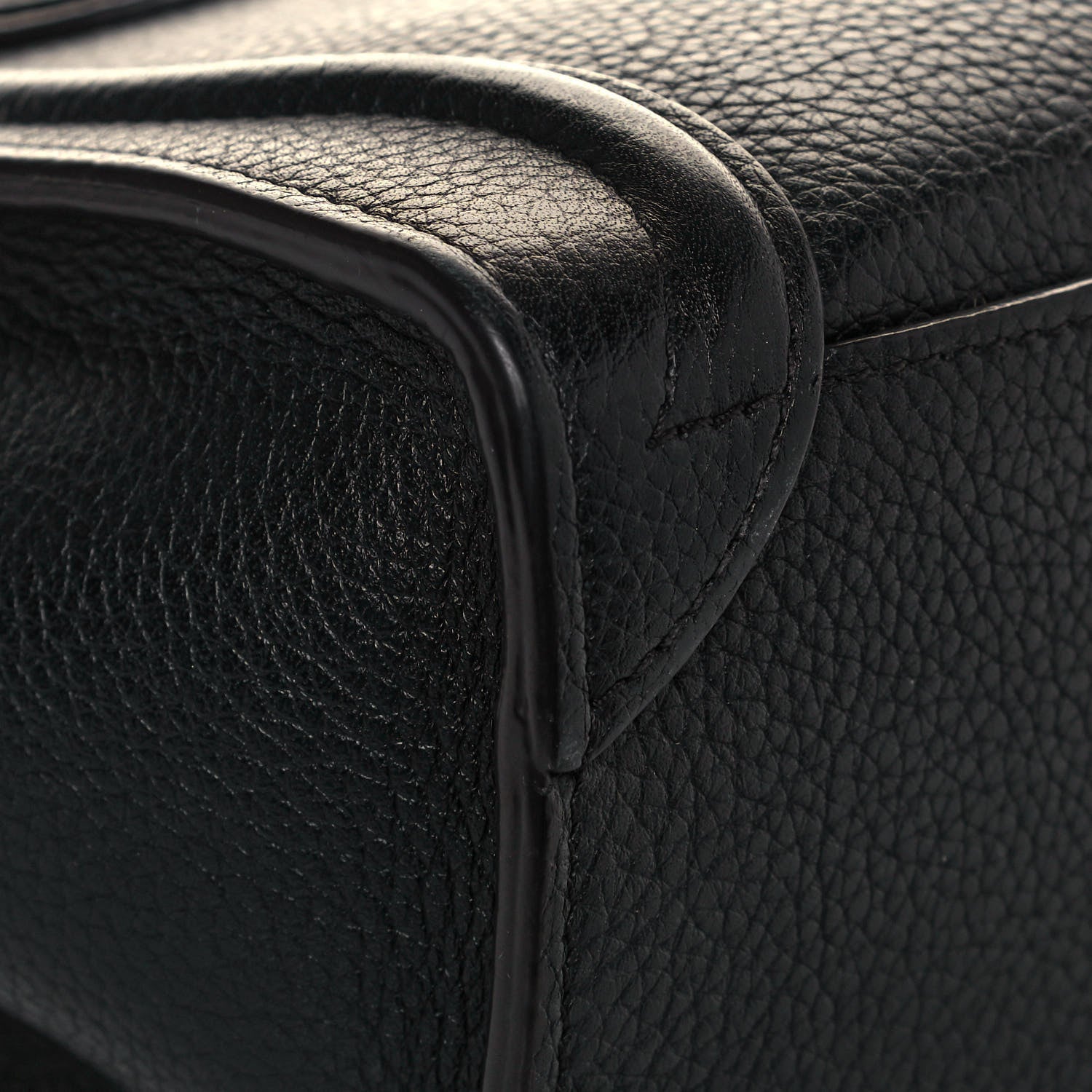 Celine Drummed Calfskin Nano Luggage Black 7 of 16