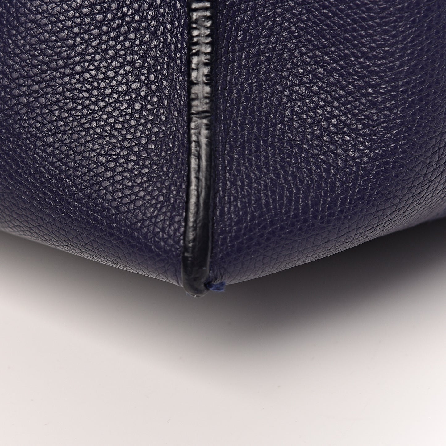 Calfskin Papier A4 Zip Around Plate Tote Bleu Indigo