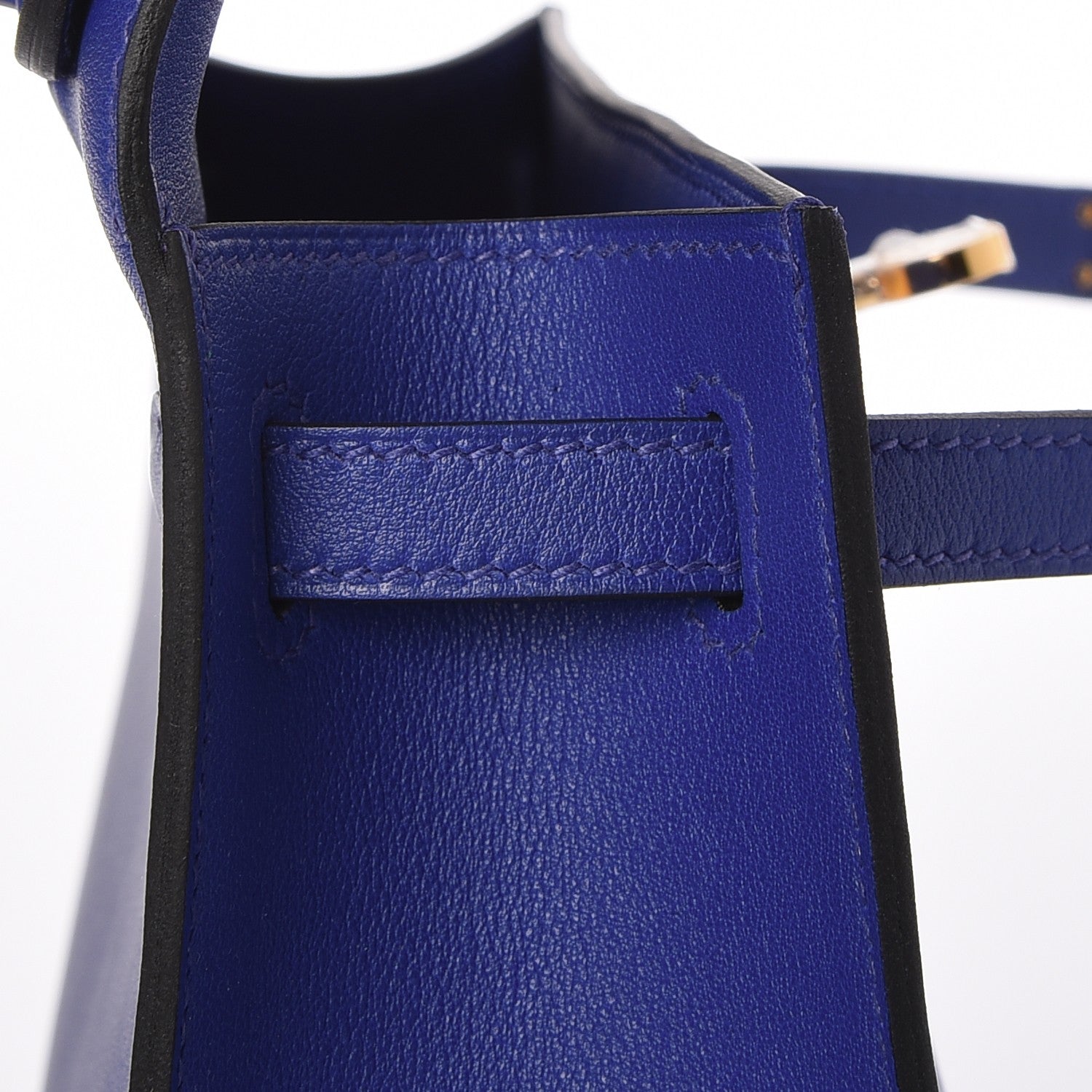 Hermes Swift Kelly Pochette Clutch Bleu Electrique 19 of 26