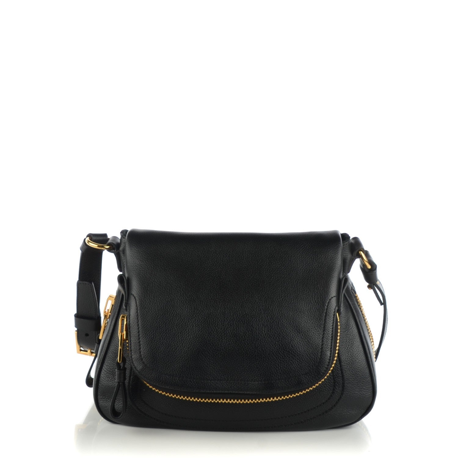 Tom Ford Grained Calfskin Medium Jennifer Crossbody Bag Black 1 of 7